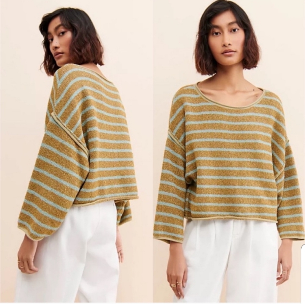 Free People Bardot Sweater in Serenity Small